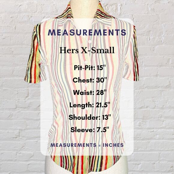 Urban Outfitters Sheer Striped Blouse XS 90s Chiffon Fall Aesthetic - Picture 7 of 9